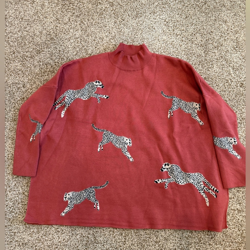 Entro Red and Black Knit Sweater